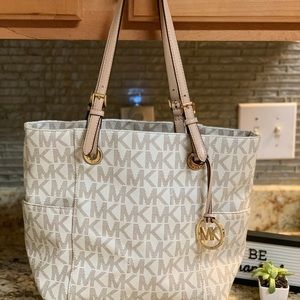 Michael Kors Light Tan/Cream Tote Bag